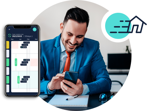 Optimising the home buying process, online estate agent software aids UK home buyers and sellers in sales progression and broker conveyancing. | Image: Property business owner using Rello estate agent app